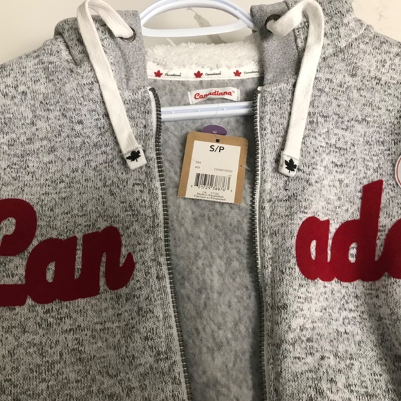 Canadiana Grey Canada Hoodie Women’s S Small NWT - Picture 8 of 9